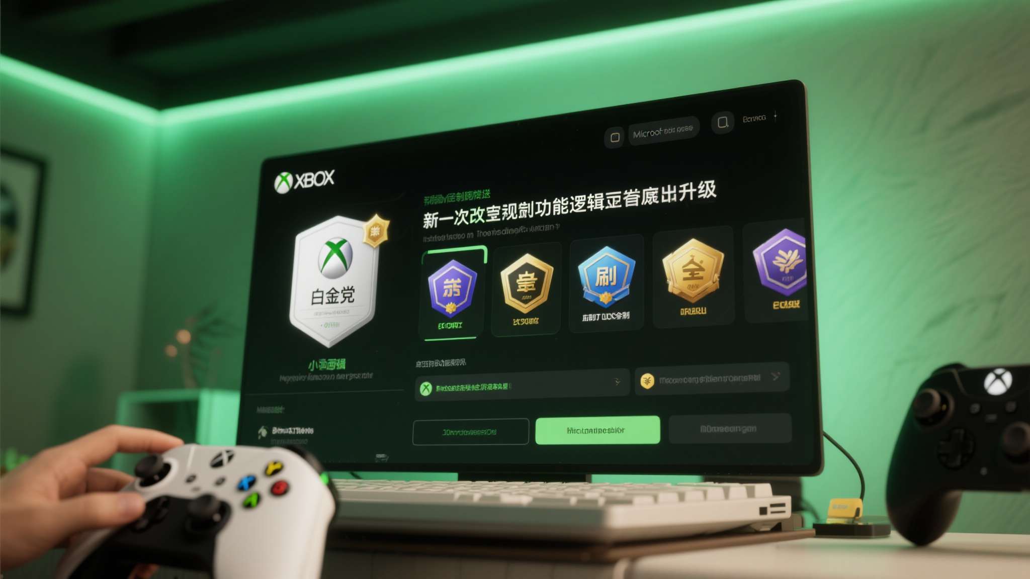 Xbox成就系统大改:动画重做+高亮100%完成度游戏 微软悄悄推送了一项让无数Xbox玩家期待已久的更新——成就系统迎来全面升级。这次